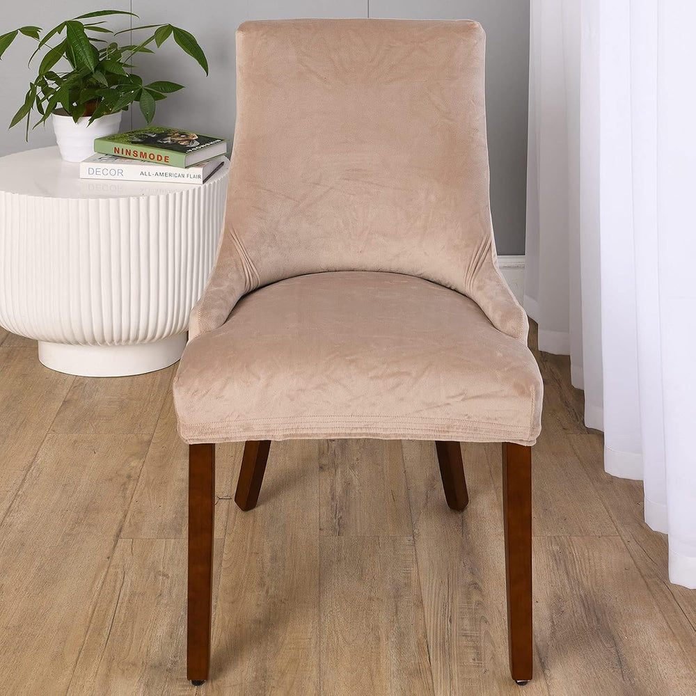 MIFXIN Velvet Wingback Chair Cover Slipcover Stretch Washable Sloping Armchai...