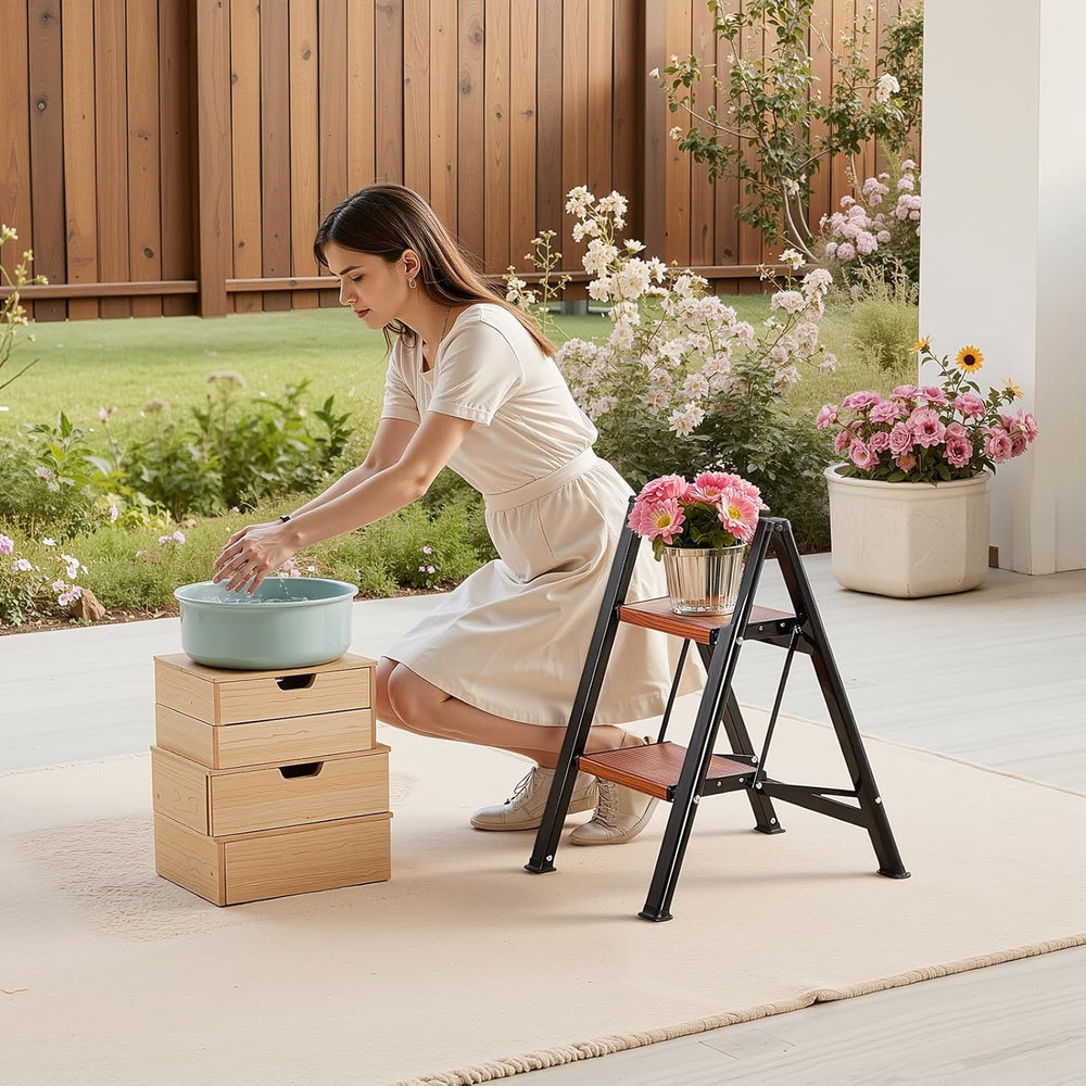 VEVOR 2 Step Ladder, Folding Step Stool with Wide Anti-Slip Pedal and Comfort...