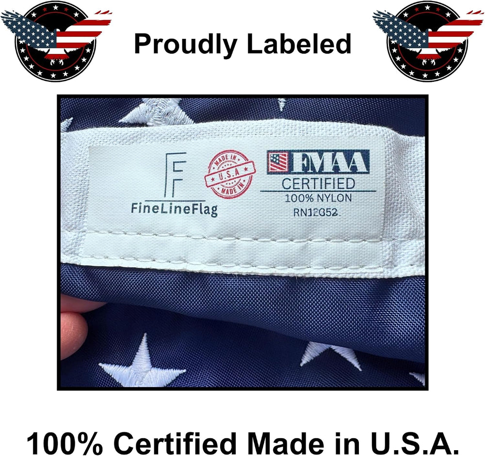 2.5x4 ft Heavy-Duty American Flag with Embroidered Stars