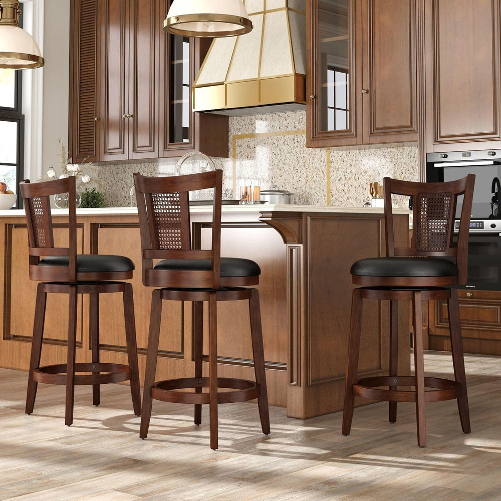 Sophia & William 26 Inch Swivel Bar Stools Set of 3, Counter Height Stools