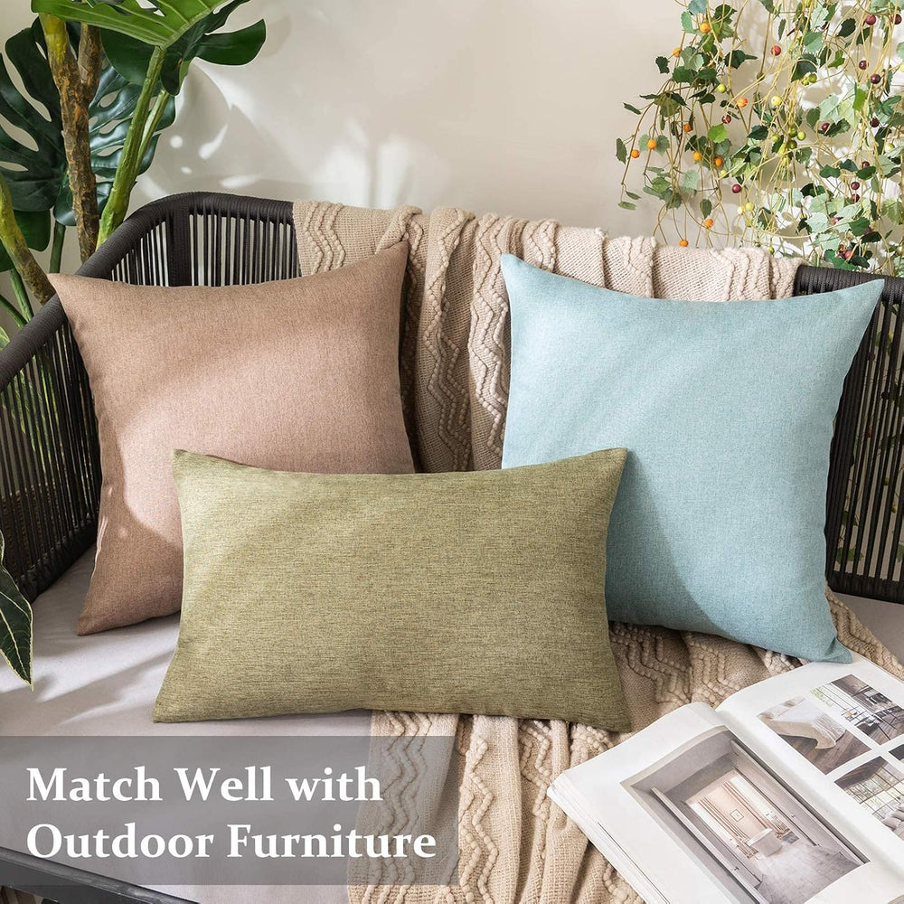 MIULEE Decorative Outdoor Pillow Covers Christmas Euro 26x26 Dark Green
