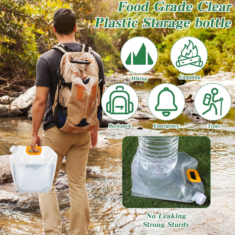 12 Pack 1.3 Gallon Collapsible Water Storage Bag