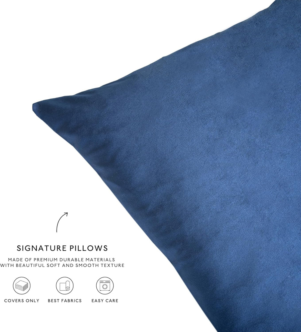 MONDAY MOOSE Decorative Throw Pillow Covers Cushion Cases, Set of 4 Soft Velv...