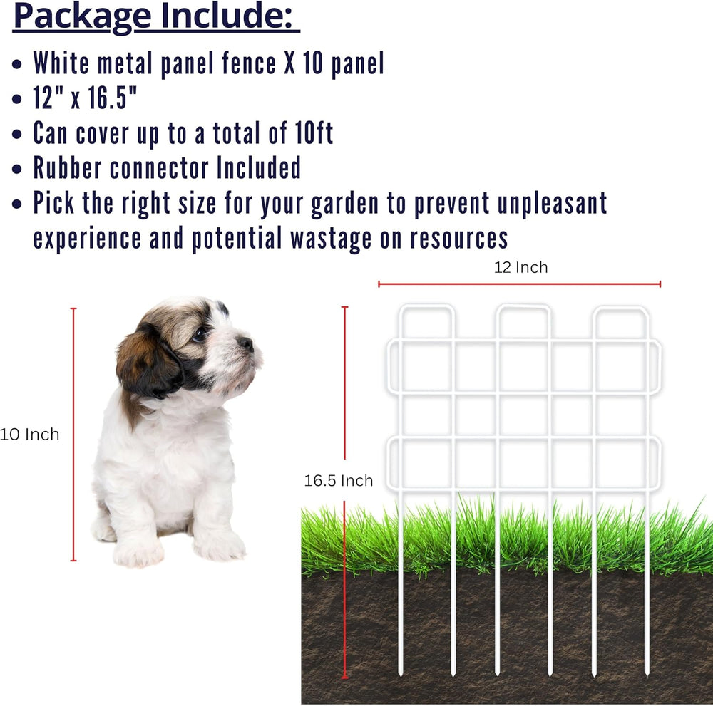 ShopLaLa Garden Fence Animal Barrier (10 Panels) 12inx16.5in Dog Fences
