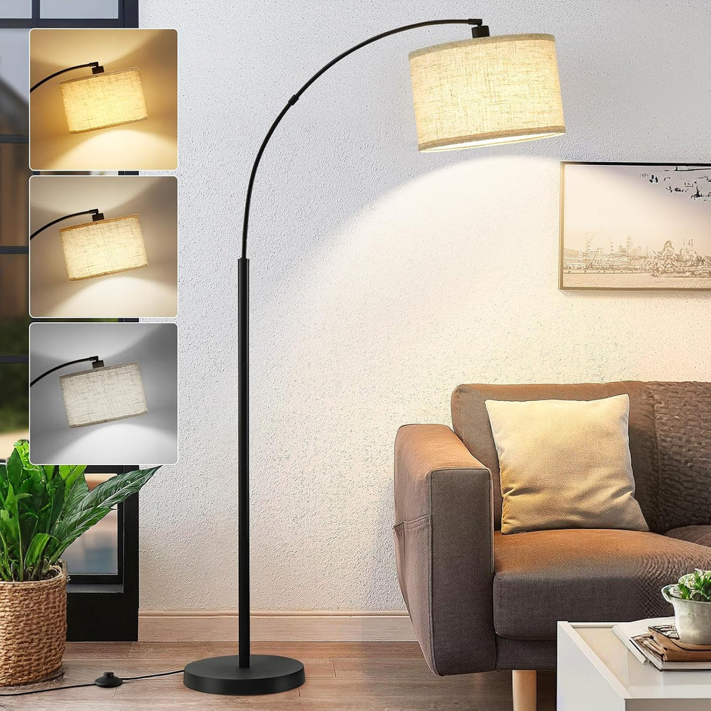 71" Arc Floor Lamps for Living Room, Standing Lamp with Adjustable Head