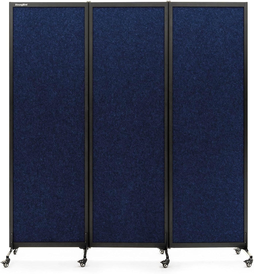 Room Partition 2.0 Upgrade Version,6'L* 6'7"H,3 Panel,Blue