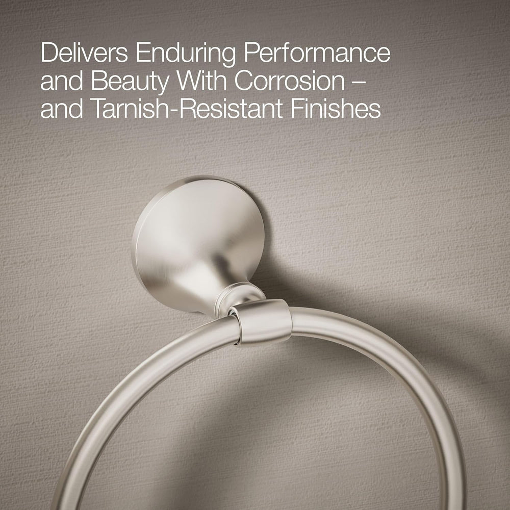 Kohler Elliston Towel Ring, Vibrant Brushed Nickel