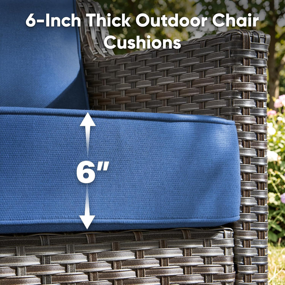 Luxury Outdoor Swivel Rocker Patio Chairs-3 Piece Wicker Patio Rocking Chairs...