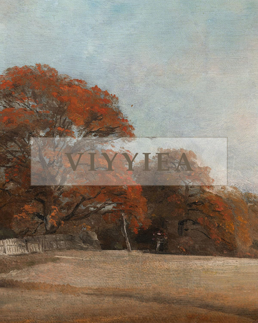 VIYYIEA Extra Large Fall Wall Art, Vintage Landscape Canvas, 36x54