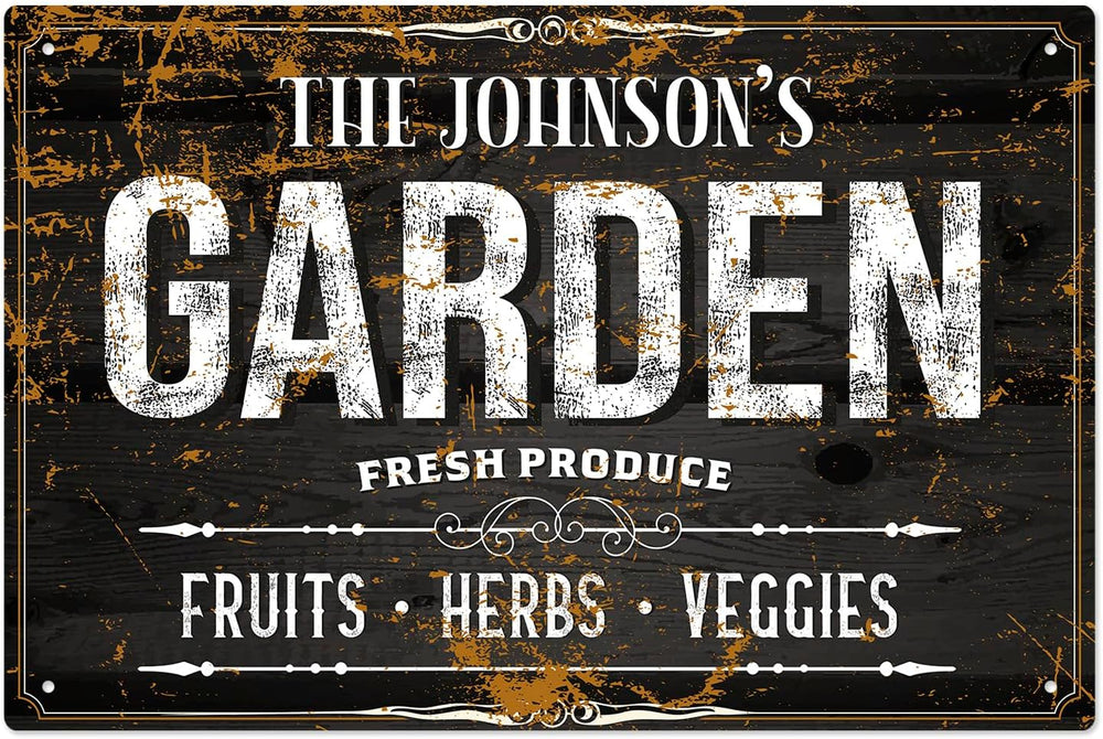 Custom Garden Sign, Personalized Text/Name for Farm and Backyard Décor Sign, ...