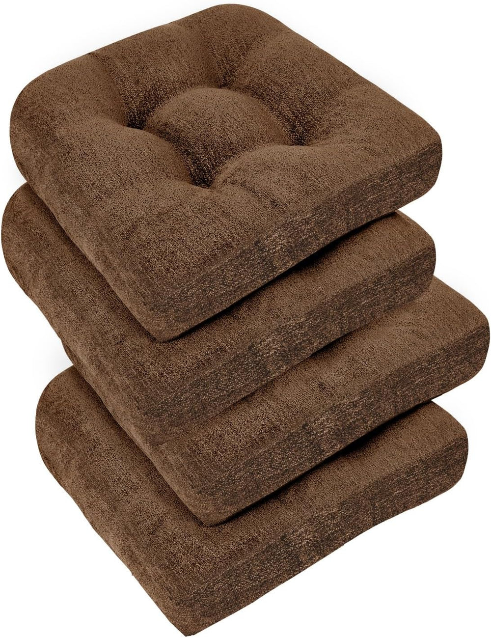 downluxe Chair Cushions for Dining Chairs 4 Pack, Tufted Indoor Chair Pads wi...