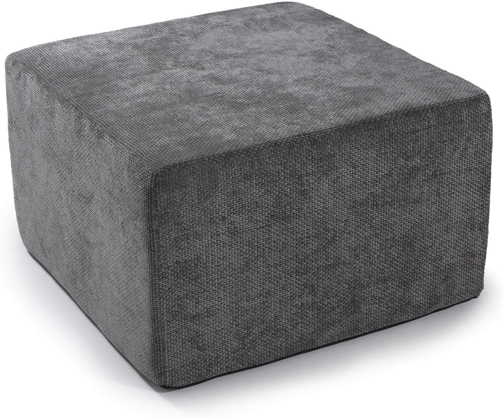 MONVANE 27.5" Square Ottoman, Modular Foot Rest, Grey