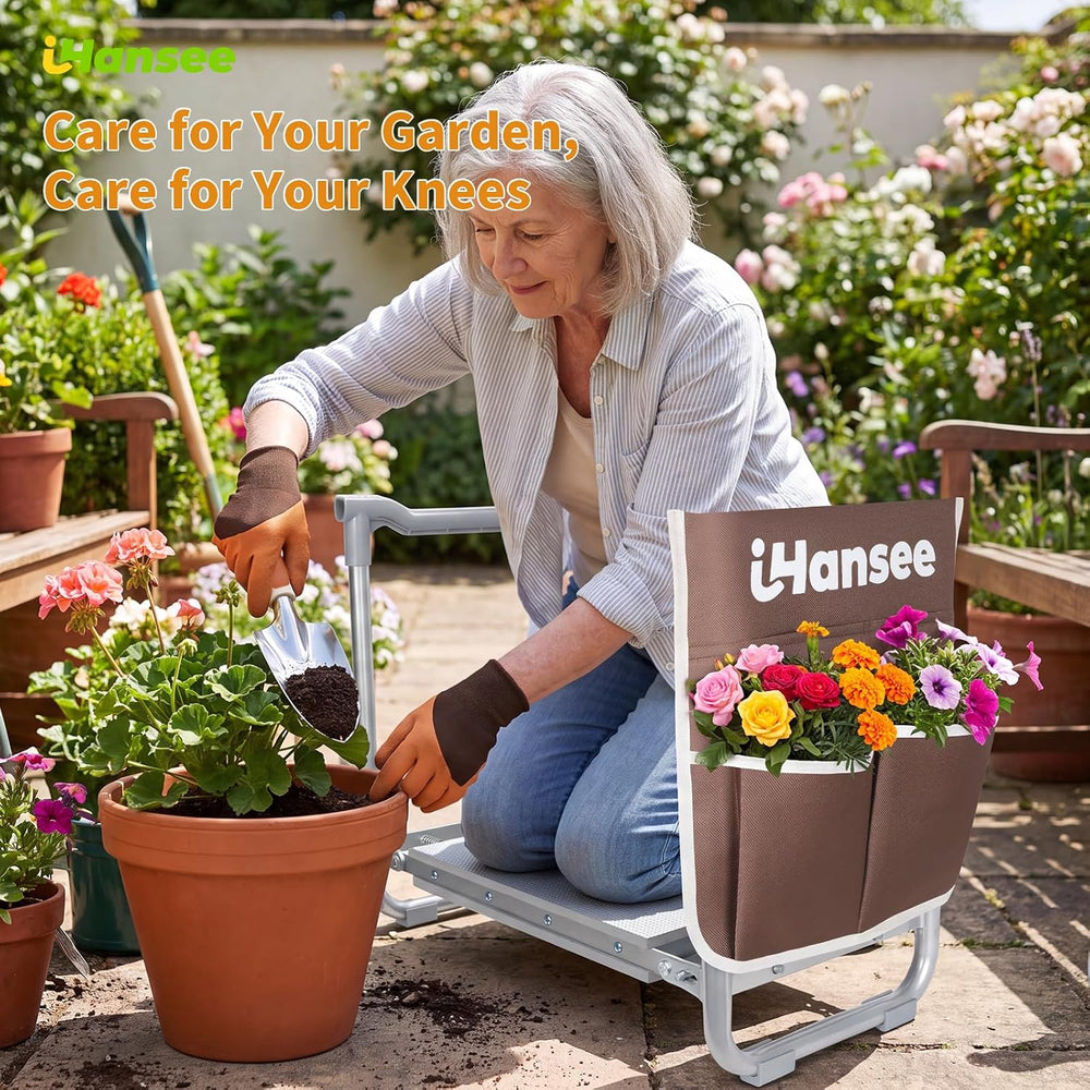 Garden Kneeler and Seat, Portable Kneeling Bench for Gardening