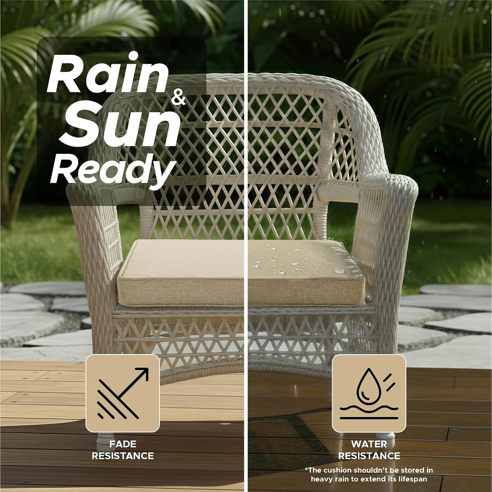 Outdoor Chair Cushions, Water-Resistant & Fade-Resistant, Patio Furniture...