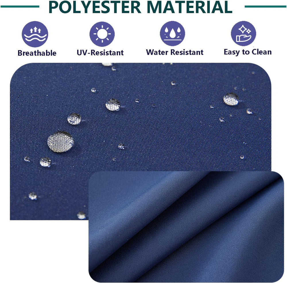 FLYMEI Patio Cushion Covers 20x20x2, Navy Blue, 4 Packs