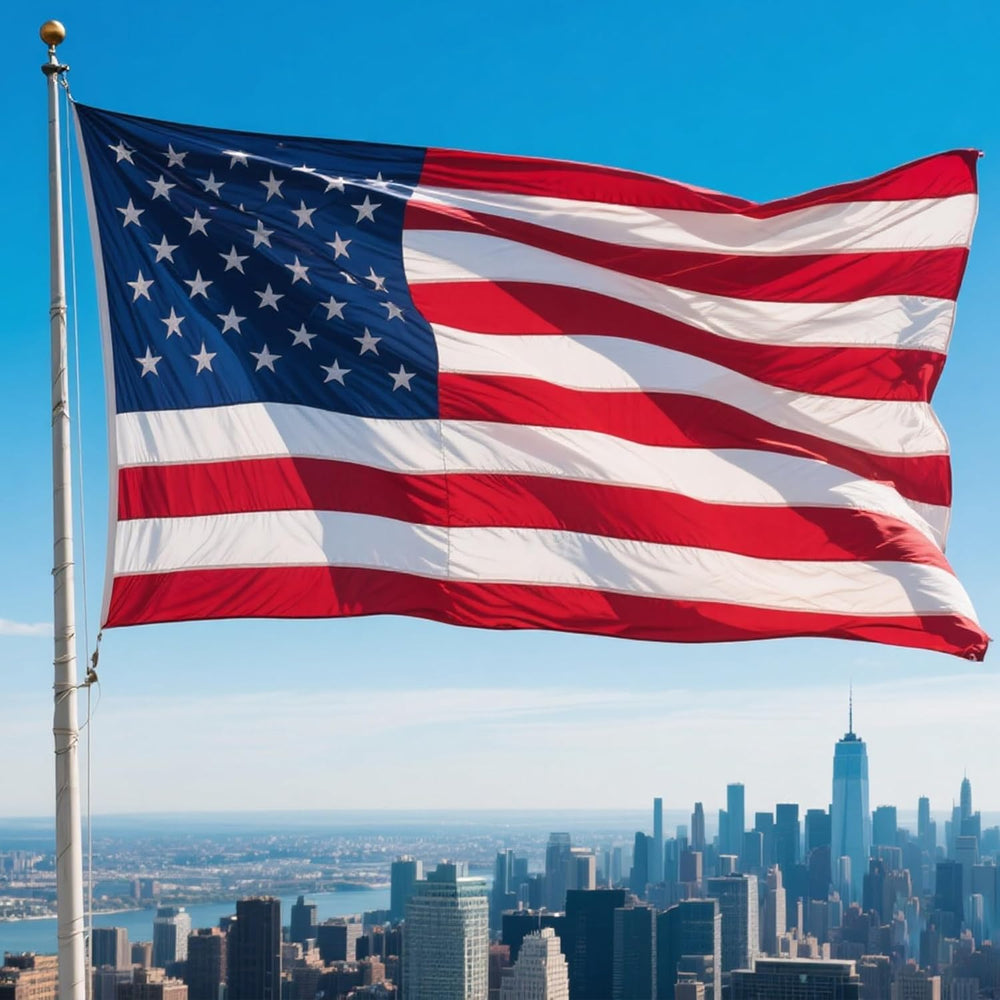 American flag 10x15 FT for Outside, Heavy Duty Polyester USA Flag Outdoor wit...