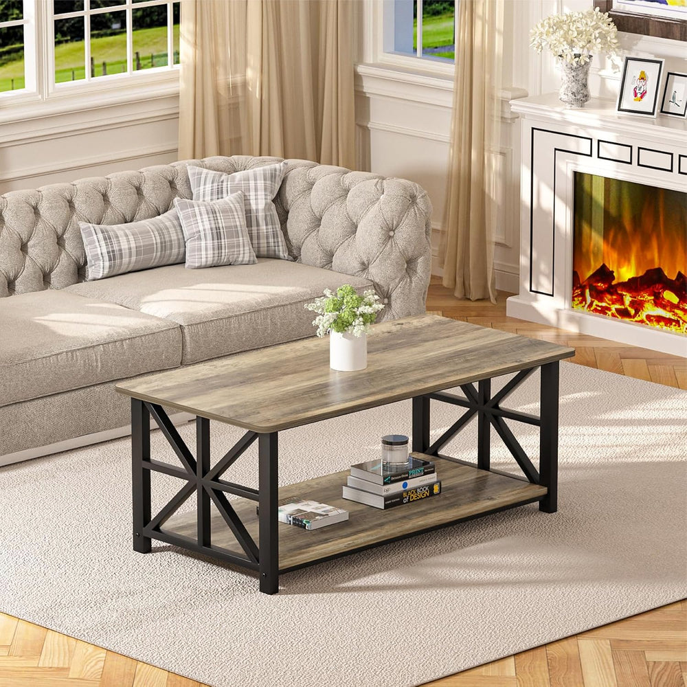 GreenForest Round Corners Coffee Table for Living Room