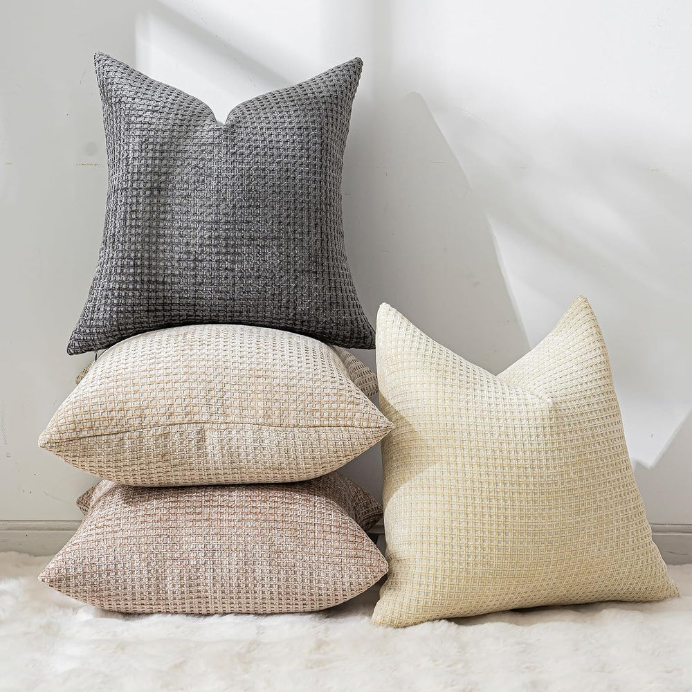 Pack of 4 Throw Pillow Covers 20x20” Boho Cushion Covers for Living Room