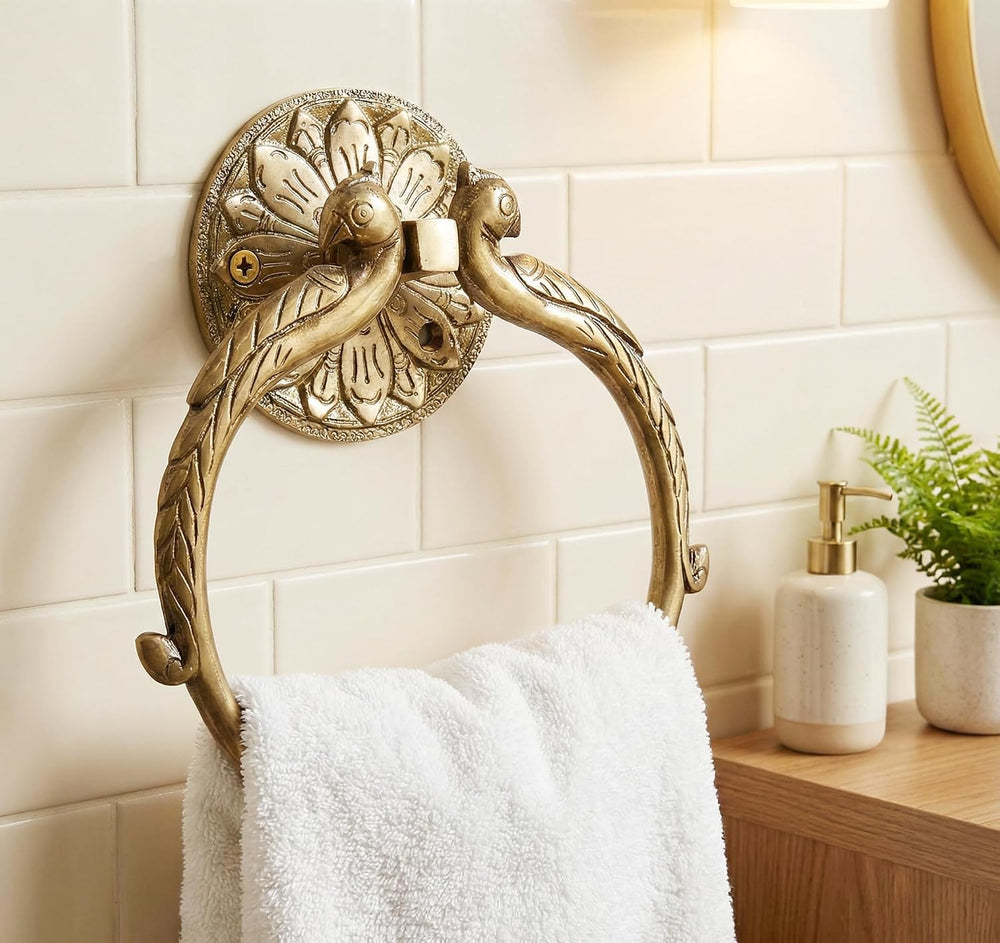 7.5" Inches - Brass Hand Towel Hanger Holder | Hand Towel Hanger Holder ...