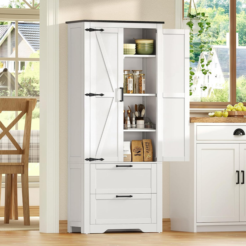 TEENFON Storage Cabinet with Doors & Adjustable Shelf