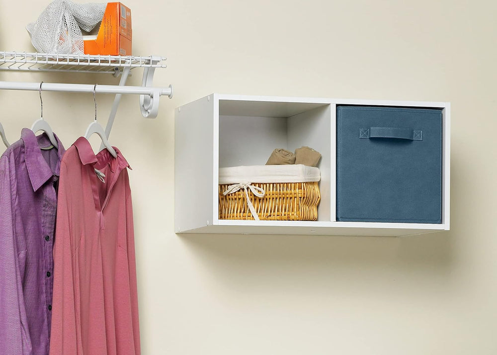 ClosetMaid Cubeicals 2 Cube Storage Shelf Organizer Bookshelf, Stackable or H...