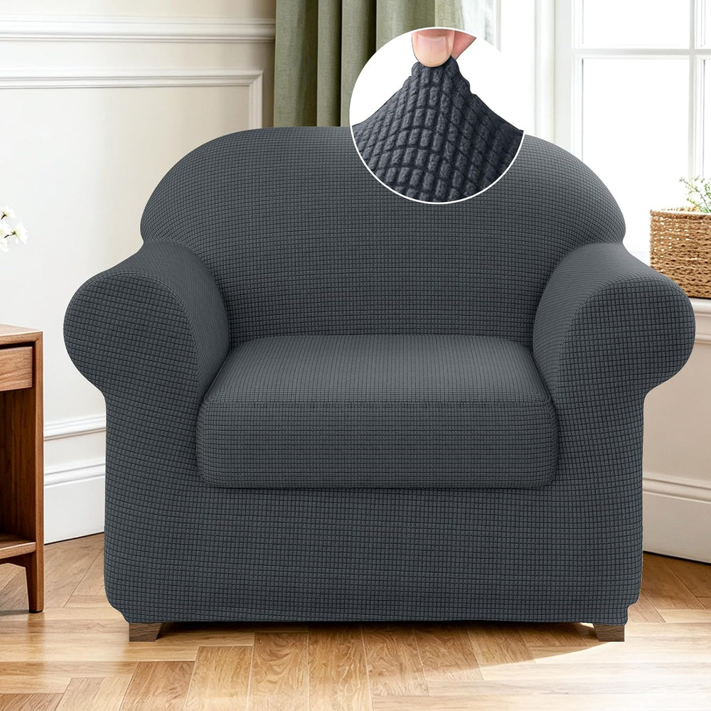 2 Pieces Stretch Chair Cover Slipcover Decorative Couch Cover for Living Room...
