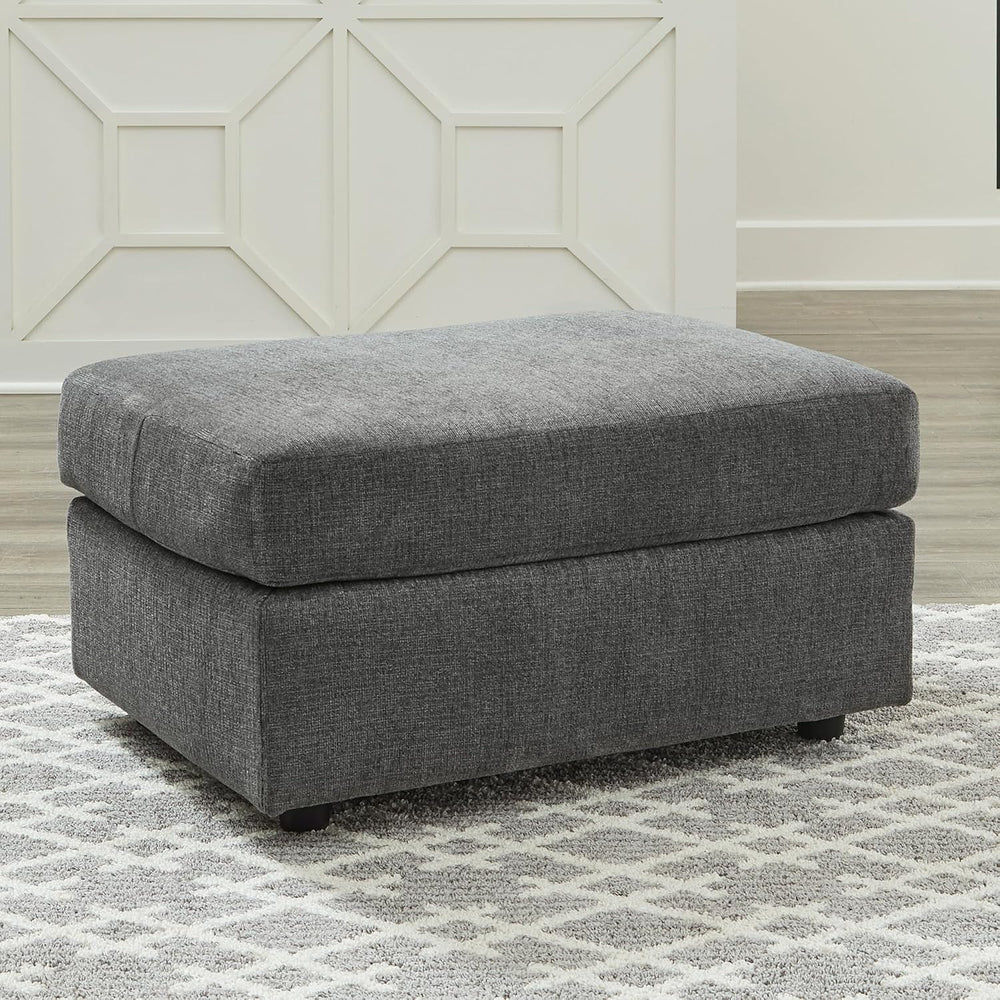 Signature Design by Ashley Stairatt Gray Rectangular Upholstered Ottoman