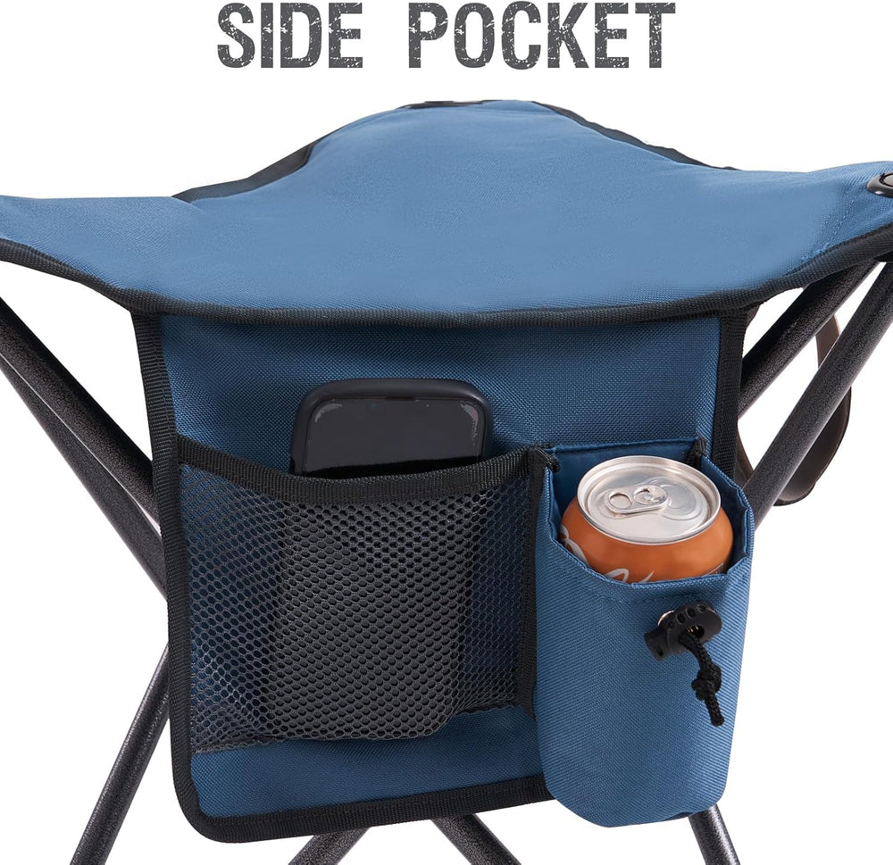 Portal Extra Large Quick Folding Tripod Stool with Backrest Fishing Camping C...