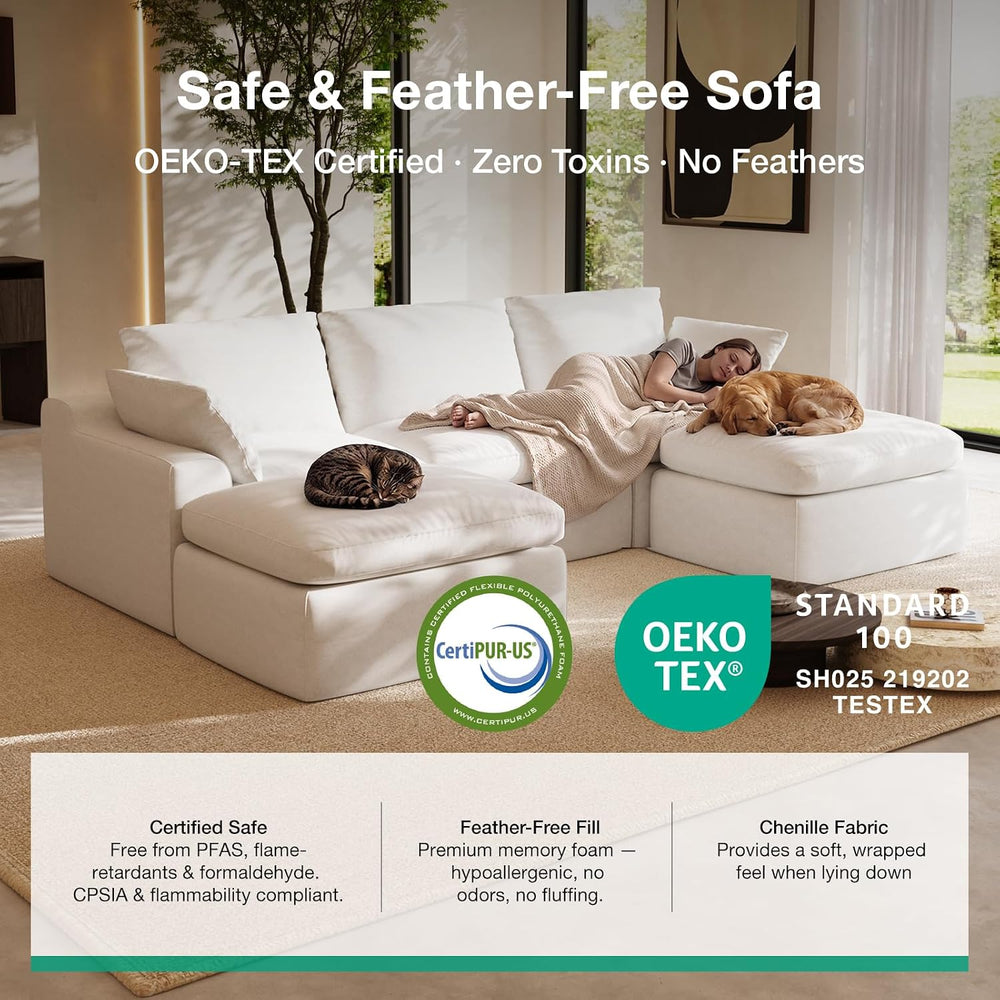 Novilla Modular Cloud Couch, Modern Sectional Sofa with Smarts Coil® Support,...