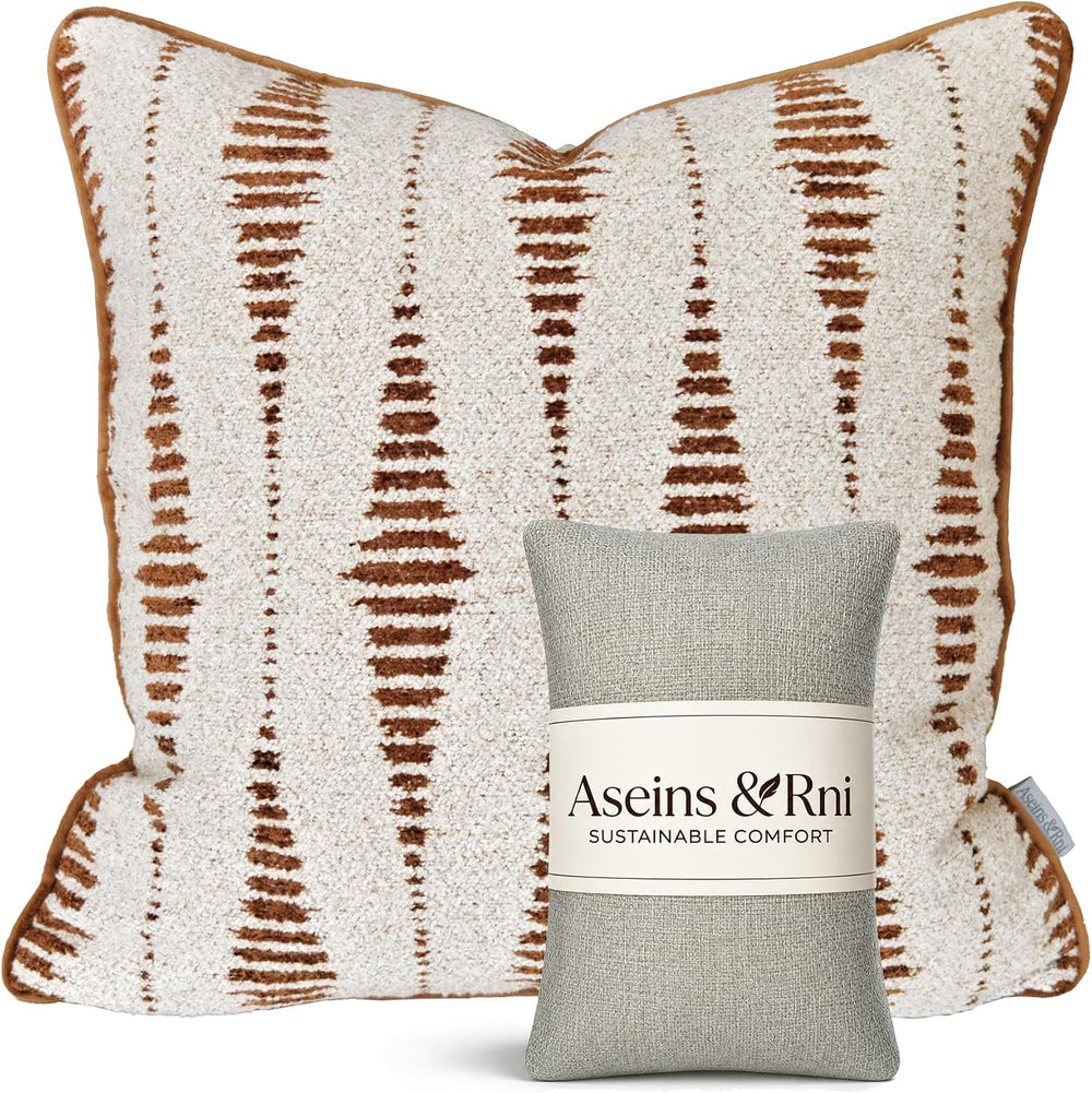 Rust Brown Decorative Throw Pillow Covers 20"x20"