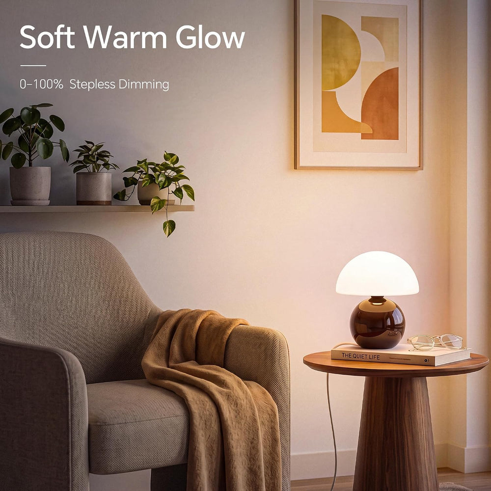 Dawnwake Mushroom Lamp Table Lamp for Bedroom-Small Desk Table Lamps,Coffee