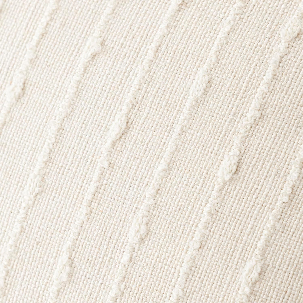 Foindtower Decorative Striped Boucle Throw Pillow Covers 22x22 Cream White