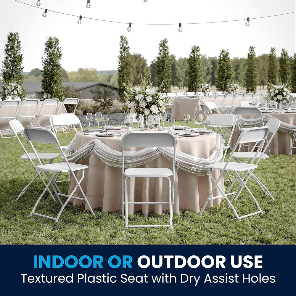 Flash Furniture Hercules Series Plastic Folding Chairs for Parties and Weddin...