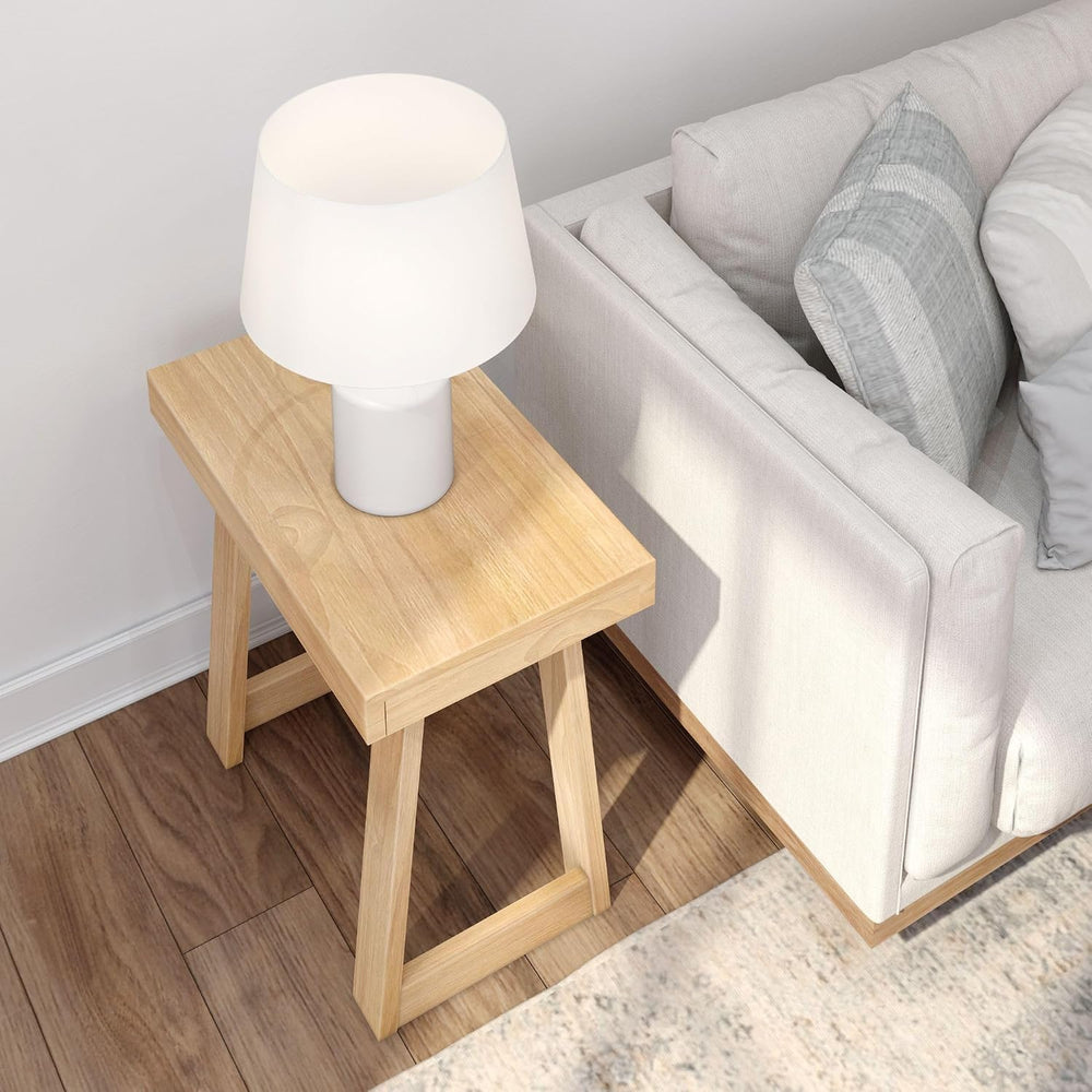 Plank+Beam Classic Rectangular Side Table, Blonde Wirebrush