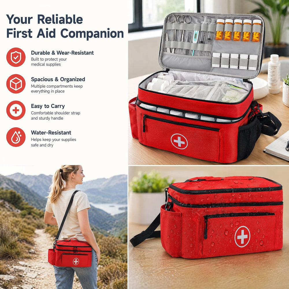 Medicine Organizer and Storage Bag Empty, Family First Aid Box, Pill Bottle O...