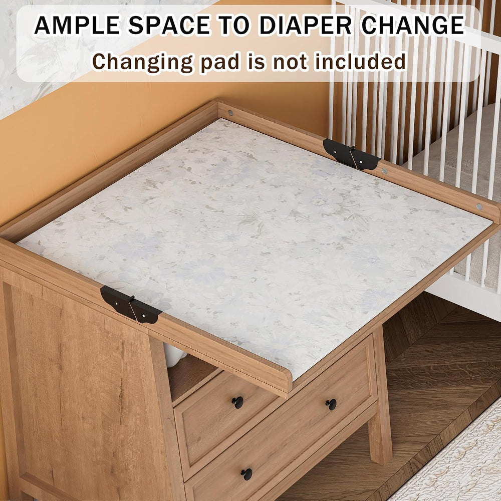 Changing Table Dresser with Foldable Tabletop