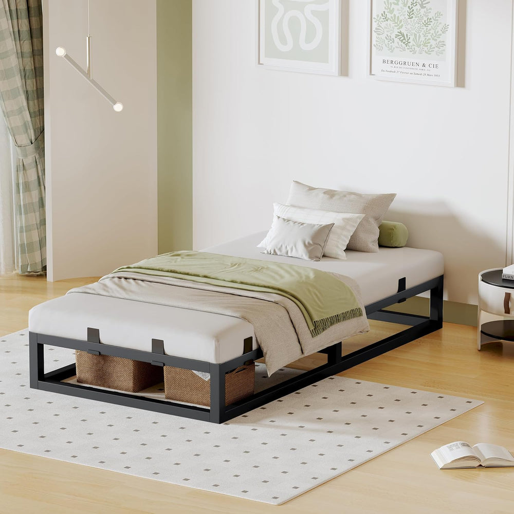 10 Inch Twin Bed Frame,Metal Platform Bedframe Upgrade Heavy Duty Base