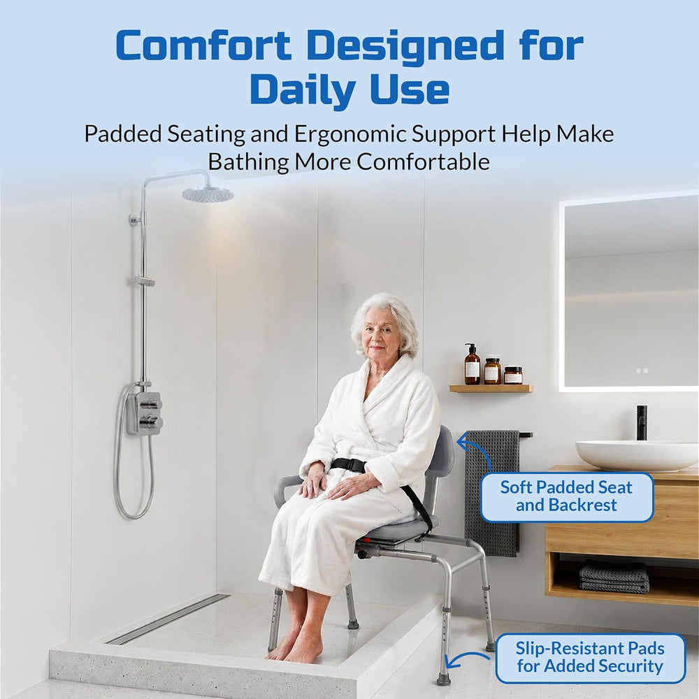 Platinum Health Gateway Premium Sliding Shower Chair Bath Transfer Bench with...