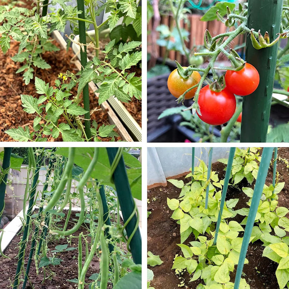 NANOPRETTY Garden Stakes 4FT Tomato Stakes for Outdoor Plant Support, 0.43 in...