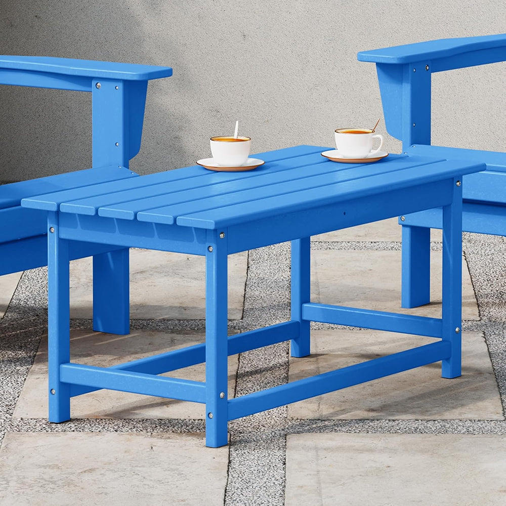 WestinTrends Malibu Outdoor Poly Coffee Table, 35.25" x 17.5", Paci...