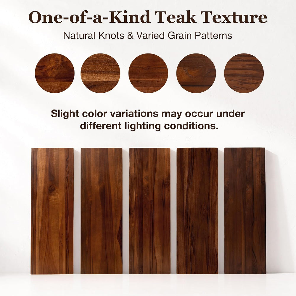 48Inch Floating Shelf, Solid Teak Wood Wall Shelf