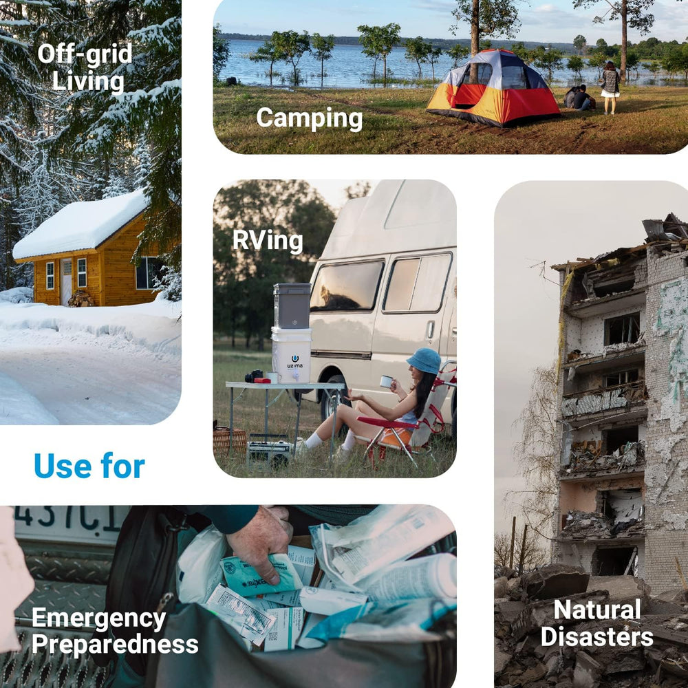 Uzima UZ-2 Camping Water Filter and Drinking Water Filter System, Portable Su...