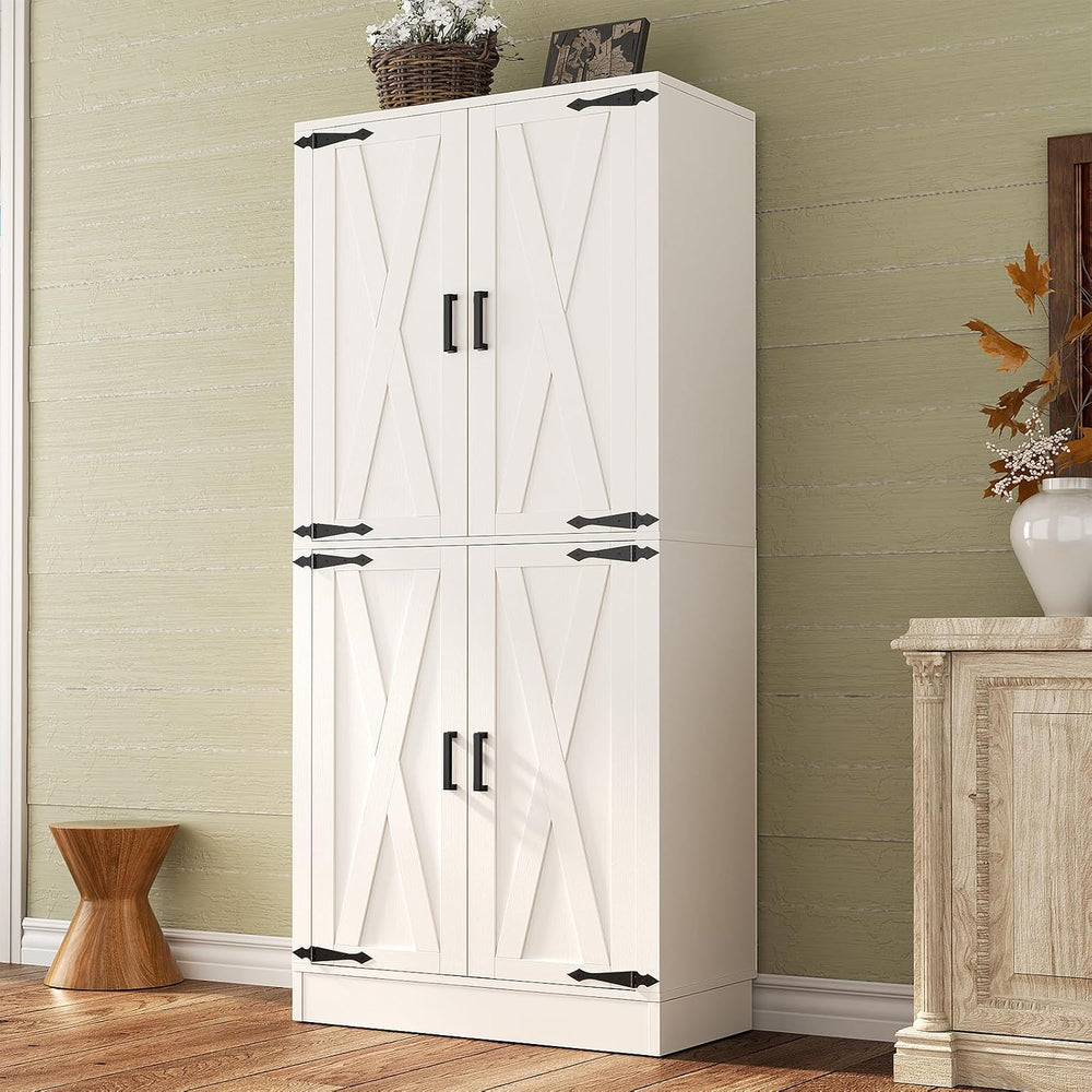 Unikito 71" Kitchen Pantry Storage Cabinet with Adjustable Shelves, Drawer