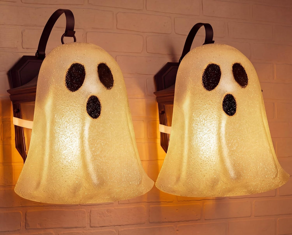 Aurelema 2 Pcs Halloween Porch Light Cover, Ghost