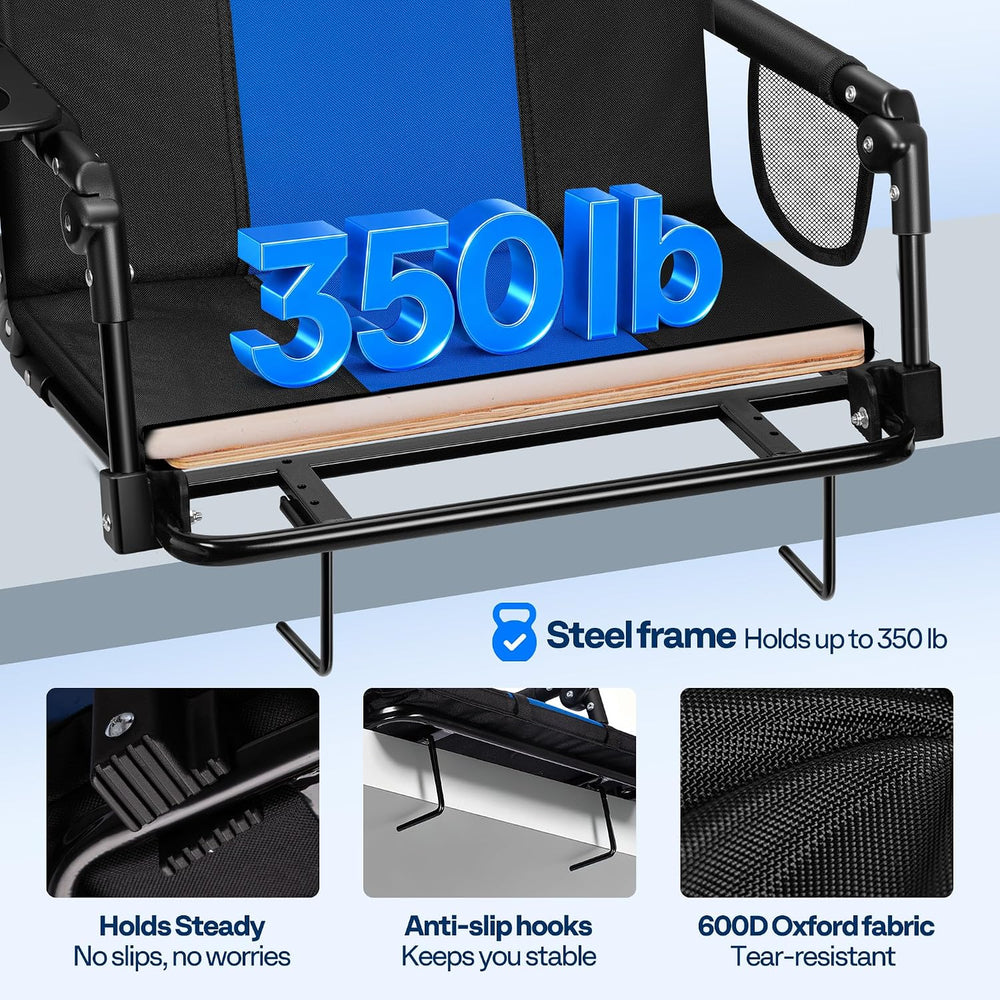 VIVOHOME Stadium Seats with Back Support, Bleacher Chairs for Sport Event