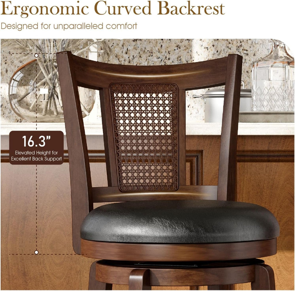 Sophia & William 26 Inch Swivel Bar Stools Set of 3, Counter Height Stools