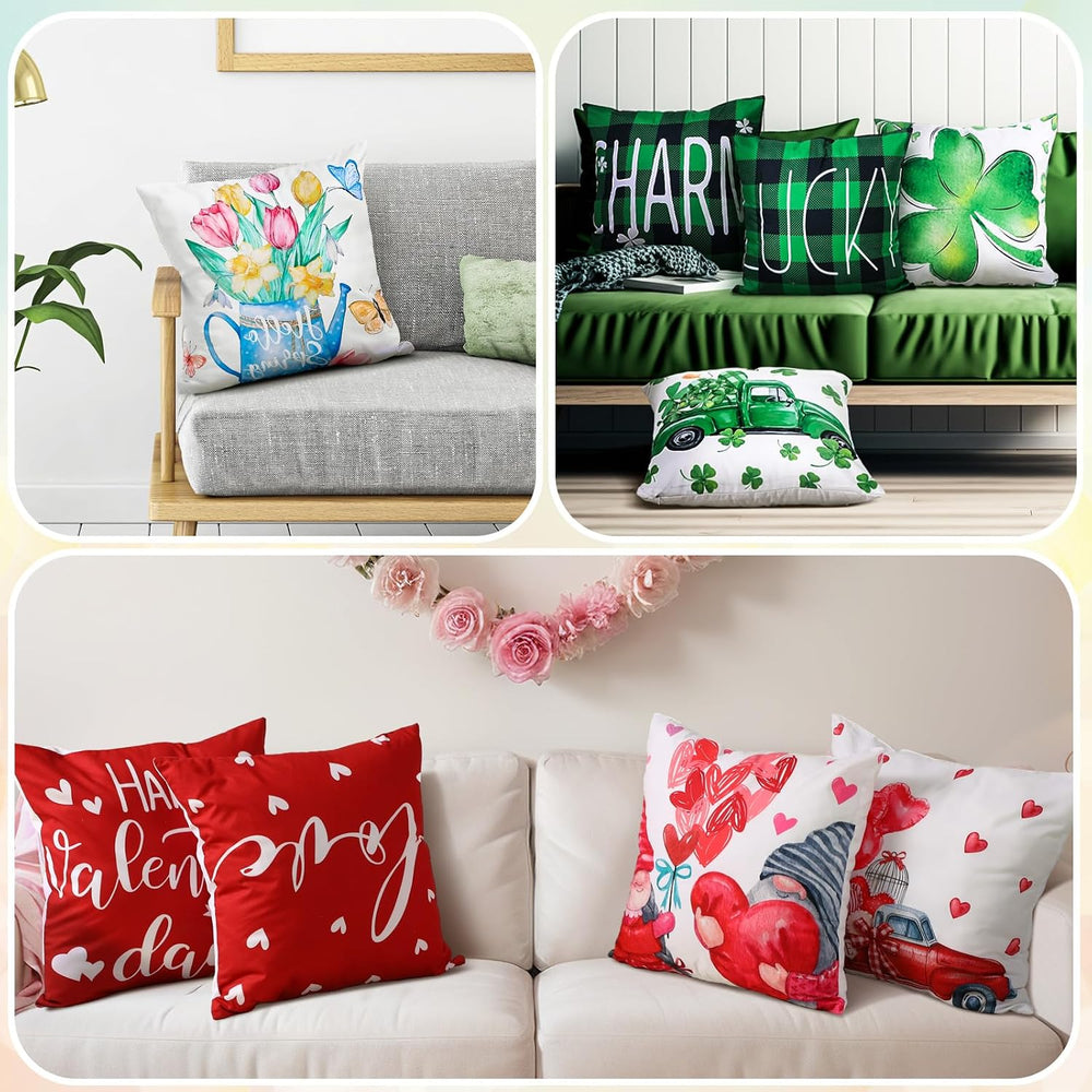 FuWeave Pillow Covers 18 x 18 Inch Pillow Covers Decorative Cushion Case for ...