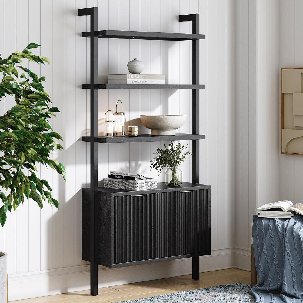 Nathan James Jasper 3-Shelf Solid Wood Boho Bookshelf, Wall Mounted Bookshelf...