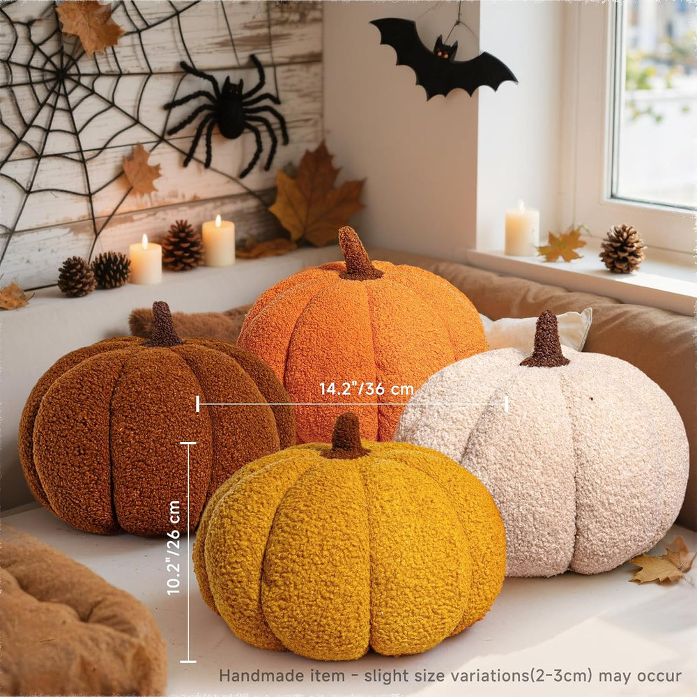 Lanpn Fall Pumpkin Pillows Set of 2, Halloween Decoration Decorative Throw Pi...