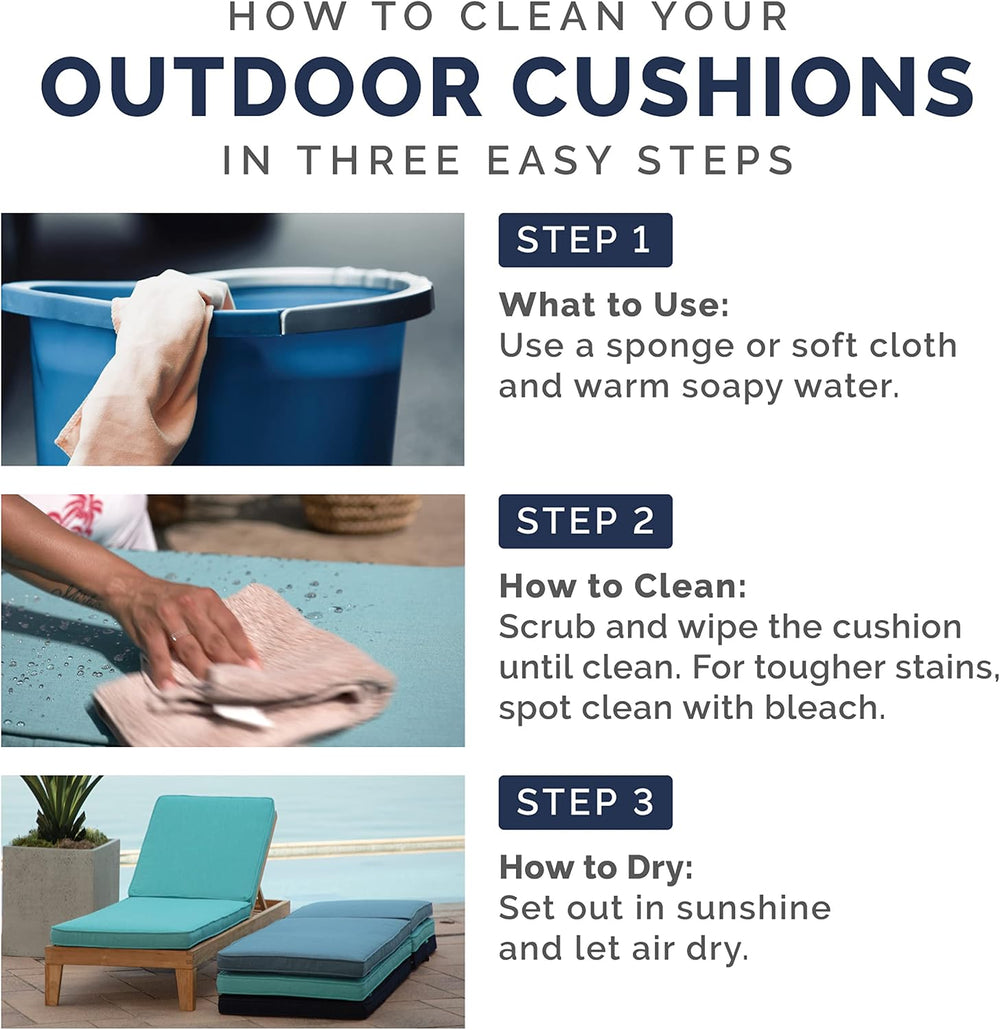 ARDEN Outdoor Dining Chair Cushion, 20 in x 20 in, Weather-Proof, Rain-Proof,...